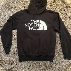 The North Face Black Hoodie with White Logo